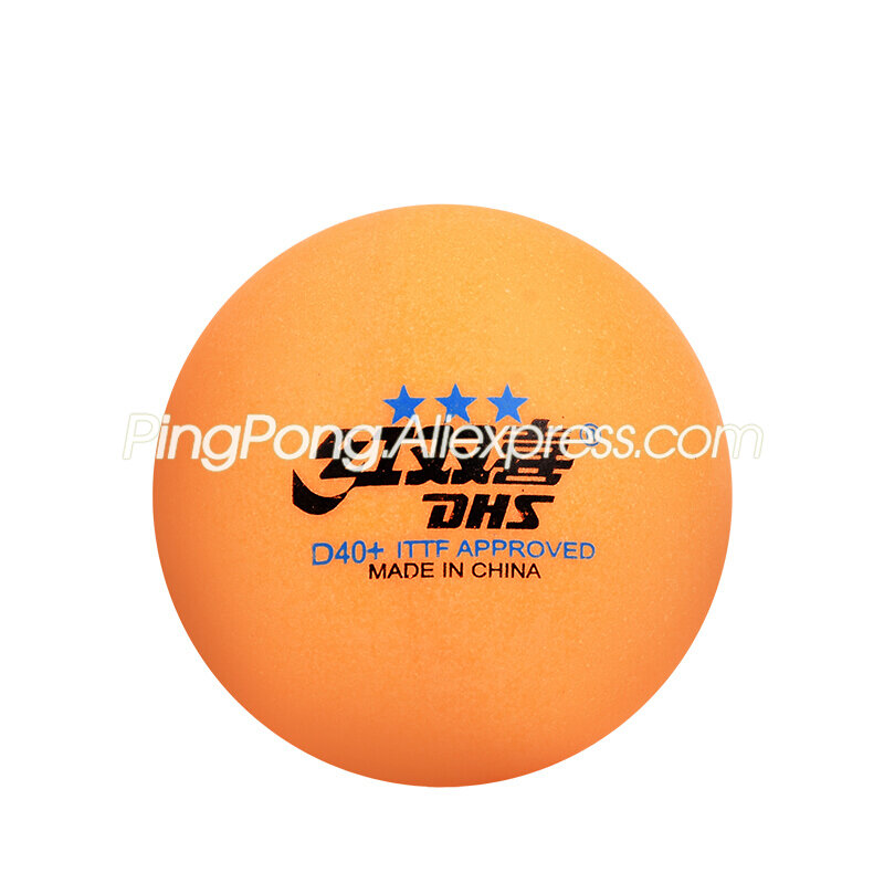 Dhs 3スター卓球ボールd40オレンジプラスチックポリオリジナルdhs 3つ星黄色pingボール