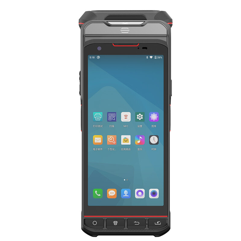 5,5 дюймовый Android PDA UHF RFID считыватель 1D/2D сканер штрих-кода MT6762 Восьмиядерный процессор 4G Lte 4 Гб 64 Гб мобильный портативный терминал данных