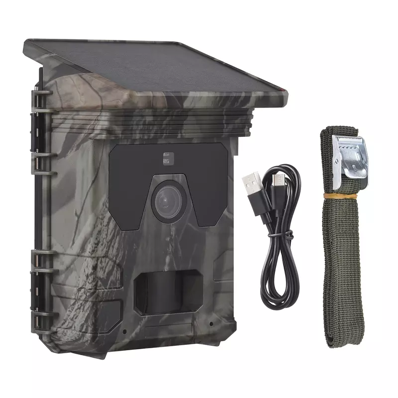 Solar betriebene Nachtsicht-Trail-Kamera 50mp 4k Jagd kameras 0,3 s Trigger Time Trail-Kamera für die Jagd zur Überwachung von Wildtieren