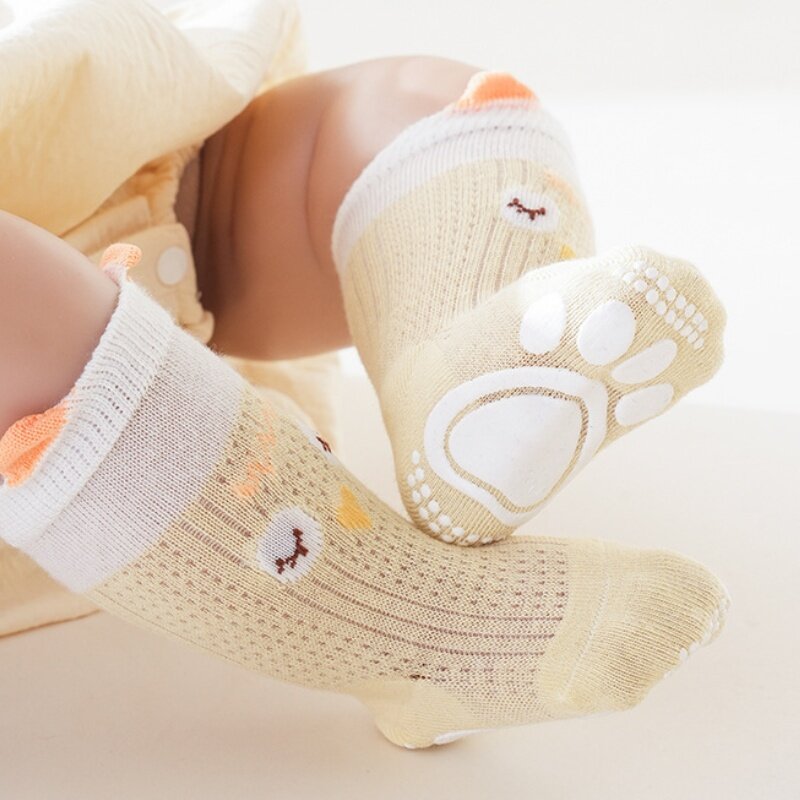 جوارب أرضية شبكية مانعة للإنزلاق للطفل من عمر 0 إلى 3 سنوات ، جميلة ، للاستخدام اليومي ، الصيف