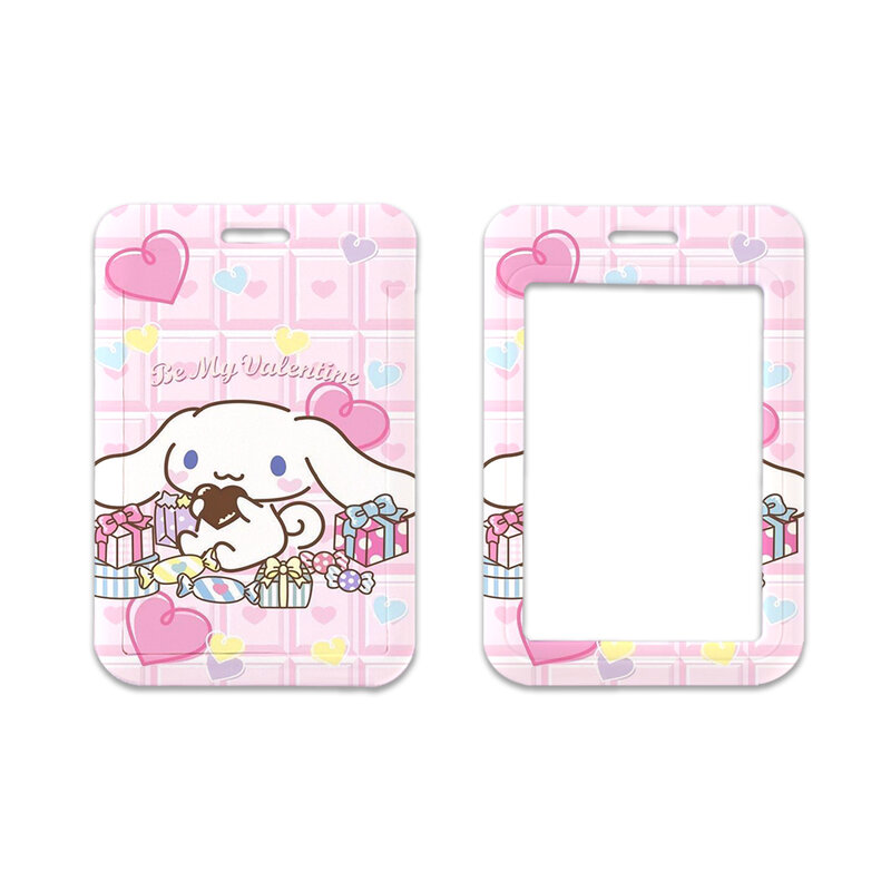 W Cinnamoroll ID Badge Card Holder Lanyard Sanrio Girls Door Card Case Neck Strap Credit Card Holder Credentials Accessories