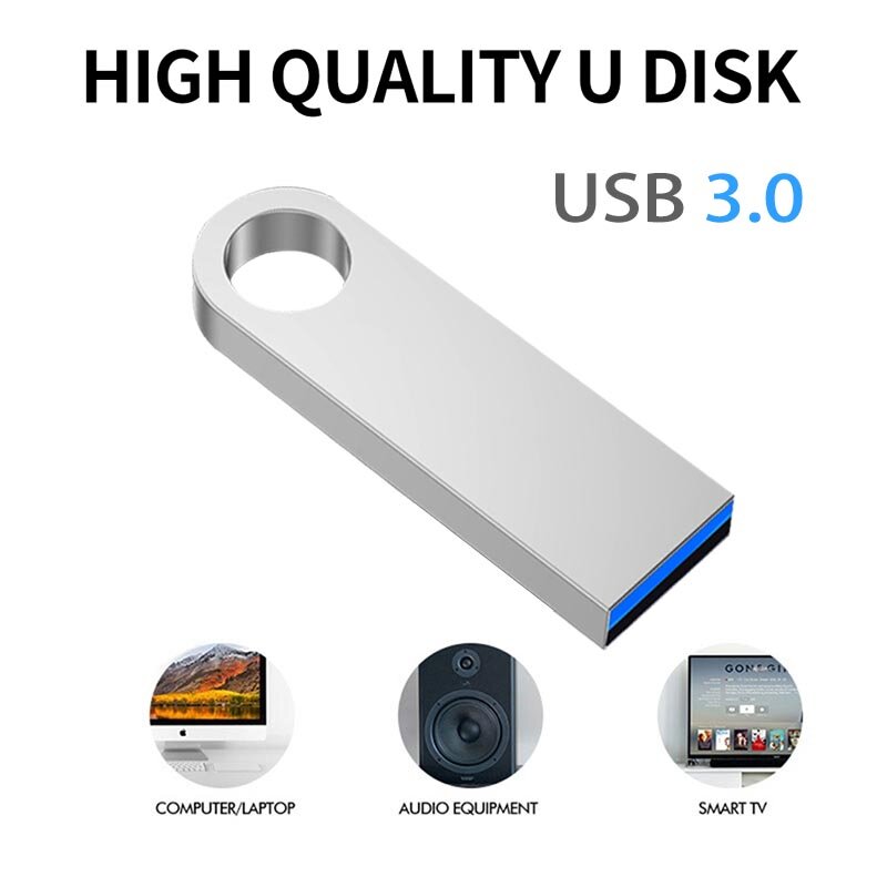 Clé USB 3.0 en métal, support à mémoire de 8GB 16GB 32GB 64GB 128GB 3.0 GB 128GB, lecteur Flash