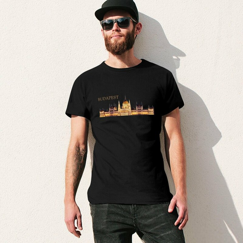 T-shirt Souvenir da viaggio Budapest vintage customs progetta le tue magliette vuote personalizzate per uomo graphic