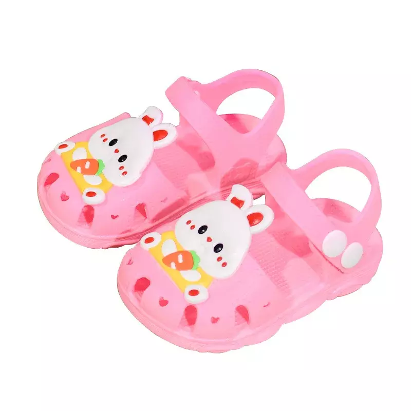 Cartoon Rabbit Sandals Summer Baby Girls' Shoes Home Anti Slip Infant Girl‘s Sandal Soft Sole Beach Kids Shoes