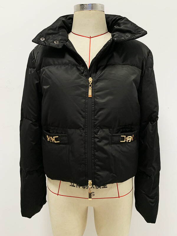 女性用ホワイトダックオフジャケット,デザイナーコート,ハイストリート,新品,f/w,2024