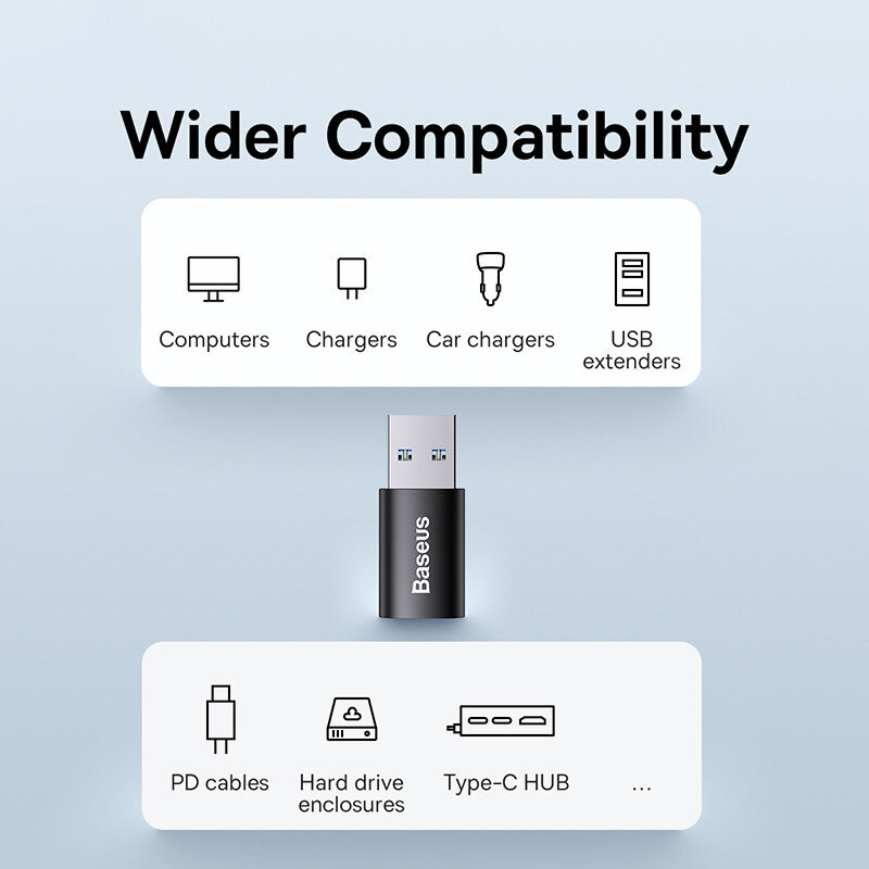 Baseus-Adaptador USB 3,1 OTG tipo C a USB hembra, convertidor para Macbook pro Air, Samsung S20 S10, conector USB OTG