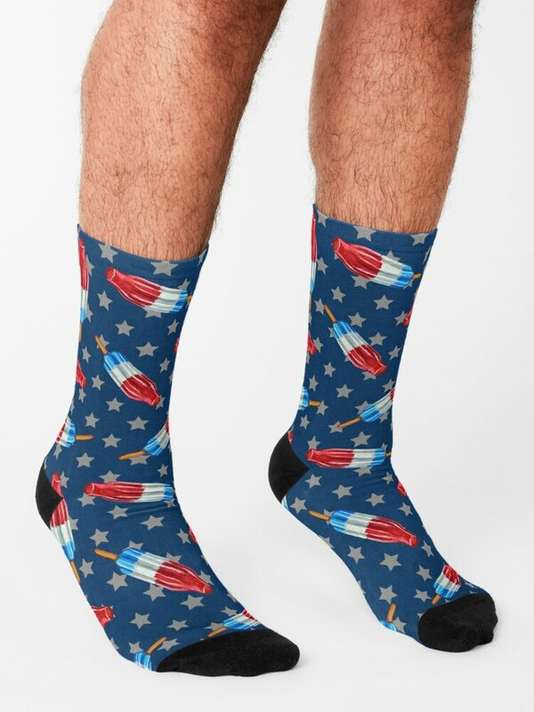 Rakete Popstars und Streifen Muster von Robert Phelps Socken modische Kawaii Socken Männer Frauen