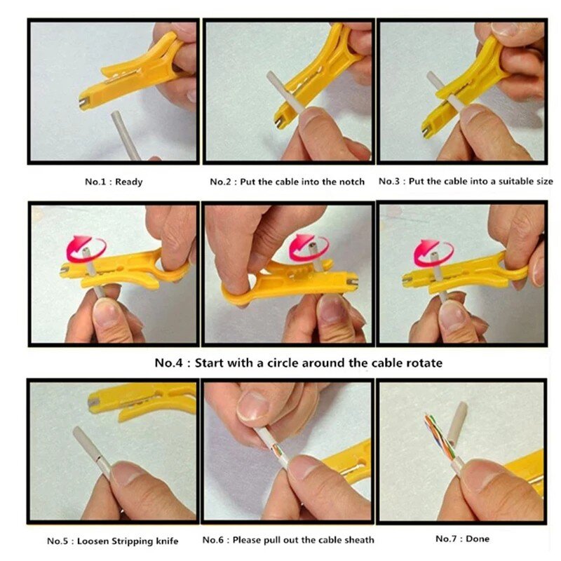 1pcs Wire Cutter Connectors Die Cut Wire Electric Wire Stripper Simple To Use Strip Twisted-pair UTP/STP Data Cables