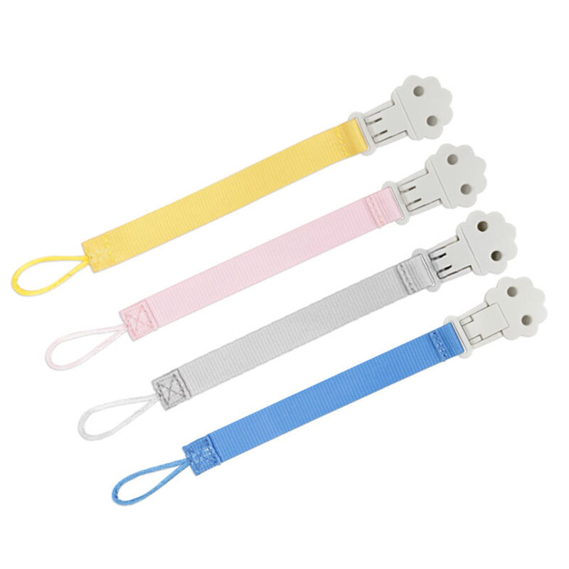 Pacifier Clips ins Style Anti-drop Pacifier Holder Paci Clips Soft Washable Neutral Color Infant Birthdays Gift for Toddlers