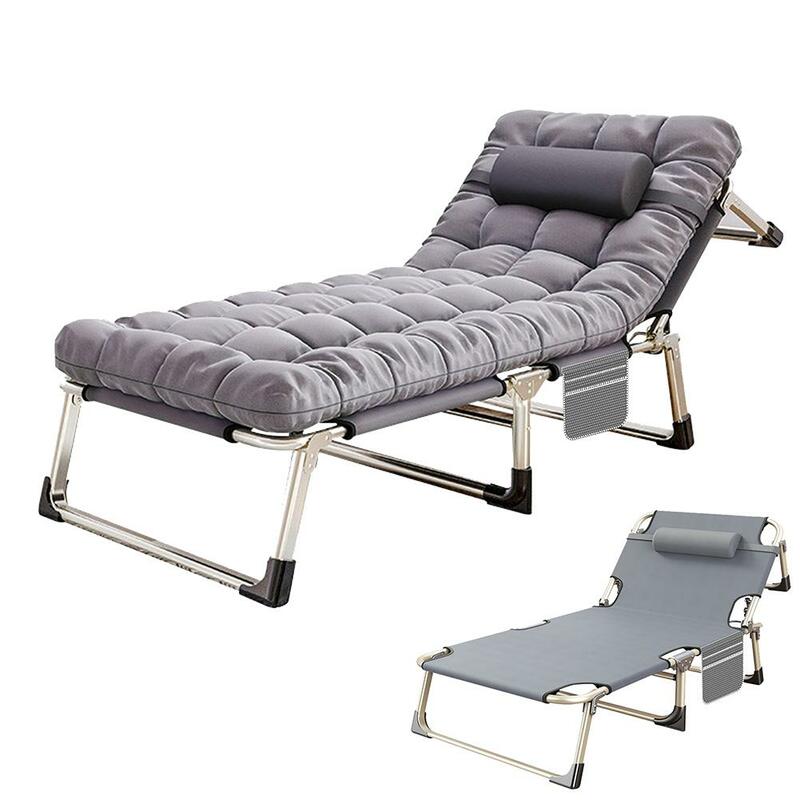 접이식 라운지 의자, 다각도 조절 가능, 수면 간이 침대, 휴대용 의자, 야외 해변 잔디 캠핑 수영장, 드롭 배송