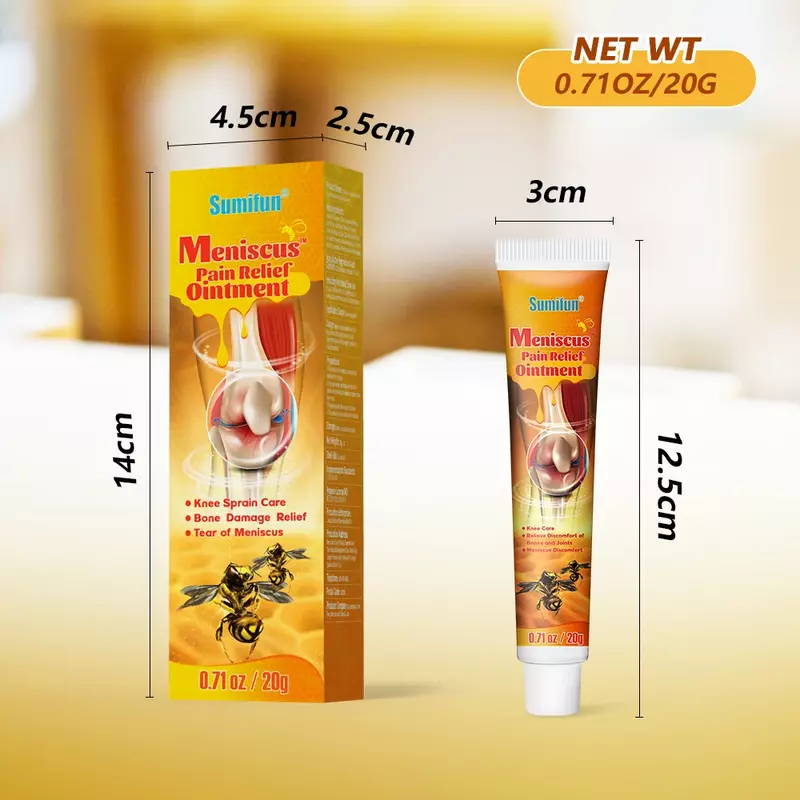 Pomada de alívio da dor do joelho Venom Bee Joint, Artrite Creme Analgésico, Menisco Synovitis Health Care Plaster, 4Pcs