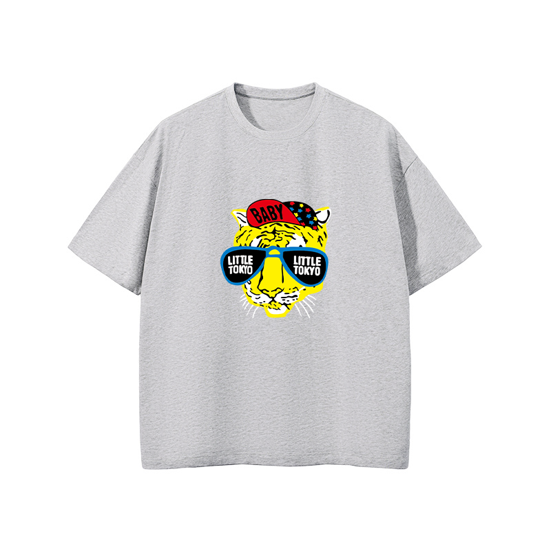 Camiseta de manga curta infantil, padrão estampado, séries de moda, verão, meninos, meninas, novo estilo, 2022