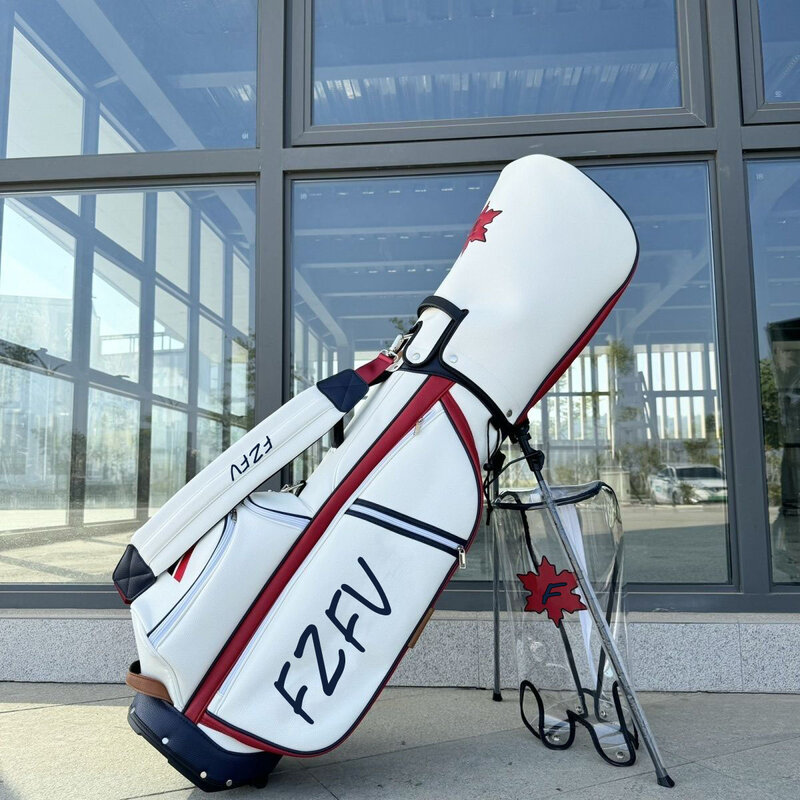 New Golf Bag Leather Material, Lightweight Standard Two Hat Golf Club Bag Ultra Light Ball For Men And Women