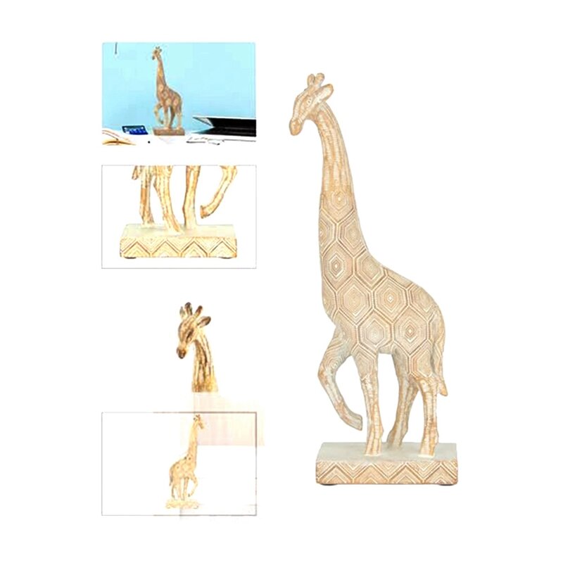 Boho żyrafy posągi nowoczesne rzeźba artystyczna ozdoby do wystroju domu do sypialni, salonu biurowego, pulpitu, szafek. Trwałe