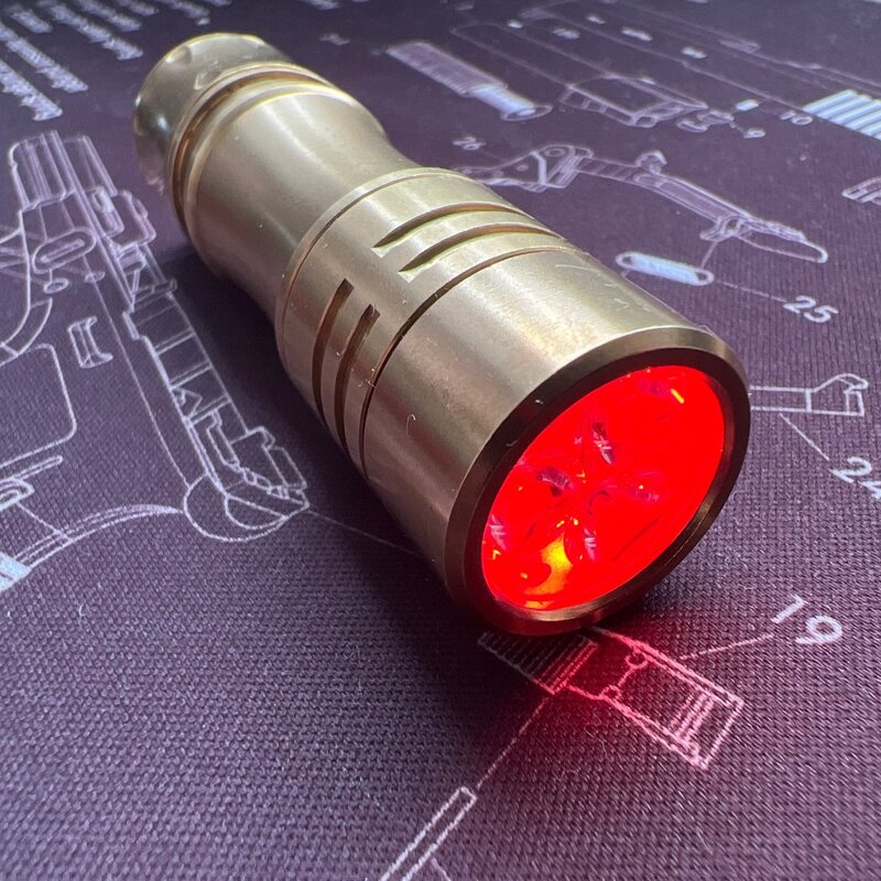 Wurkkos – Mini lampe de poche en laiton TS10, 14500, puissante, EDC, avec 3*90 led CRI et une couleur, Aux 1400LM, torche de poche, Anduril 2.0