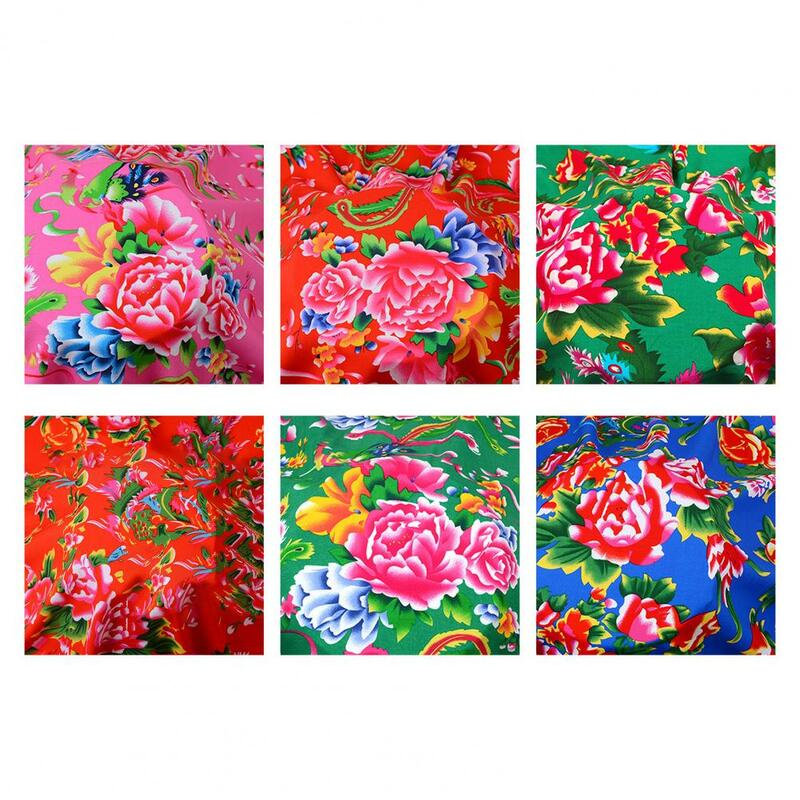 Floral Cloth Northeast Traditional Sewing Cloth Floral Patchwork Fabric Floral Summer Cotton Sewing Fabric DIY Crafts Cloth