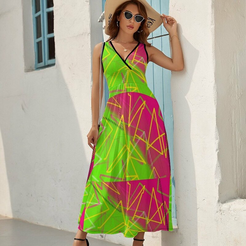 Neon 80's Vibes Sleeveless Dress long dresses for women luxury evening dresses 2023 Party dresses
