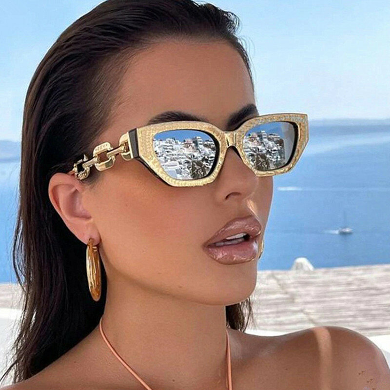 Очки солнцезащитные женские «кошачий глаз», винтажные брендовые дизайнерские черные солнечные очки UV400