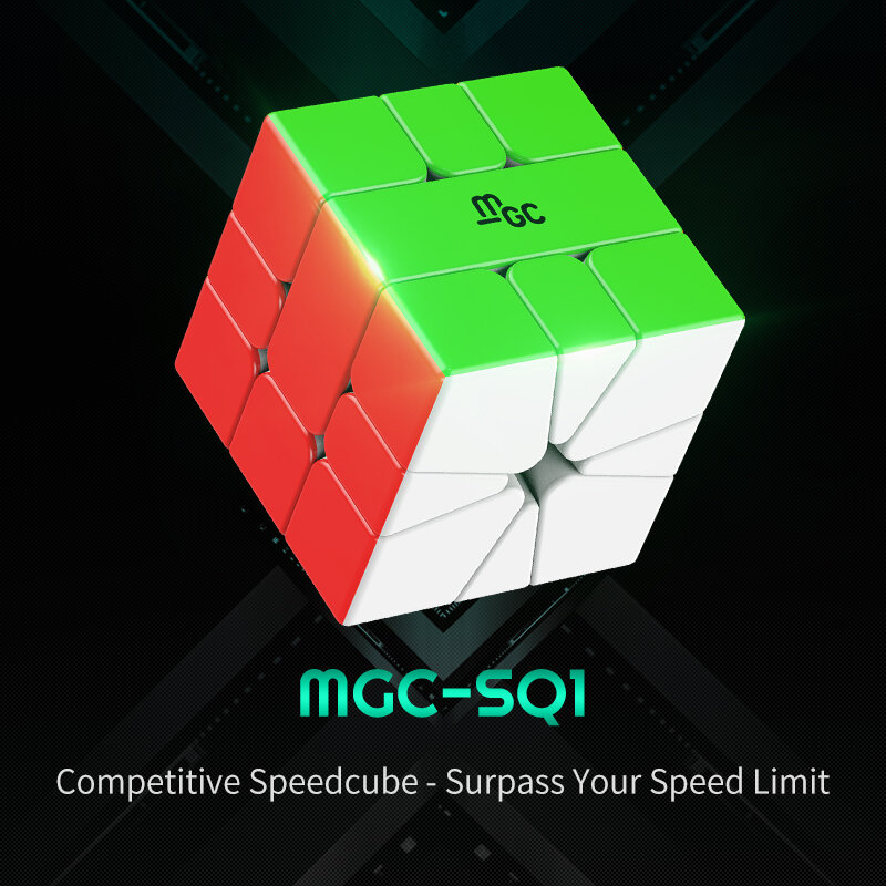 YJ MGC SQ1 kubus cepat ajaib magnetik MWC SQ-1 mainan Fidget profesional tanpa stiker Yongjun MGC Square-1 Puzzle Cubo Magico