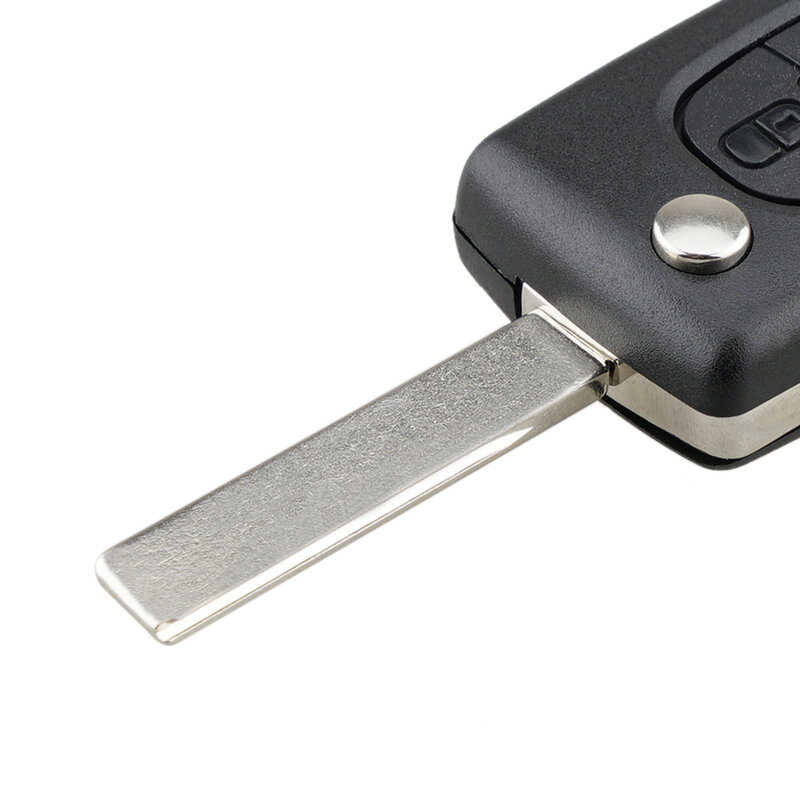 อะไหล่ปลอกหุ้มเคสกุญแจรถยนต์3ปุ่มพร้อมกุญแจกุญแจรถยนต์แบบพับได้แบบไม่ตัดสำหรับ Citroen C2 C3 C4 C5 C6