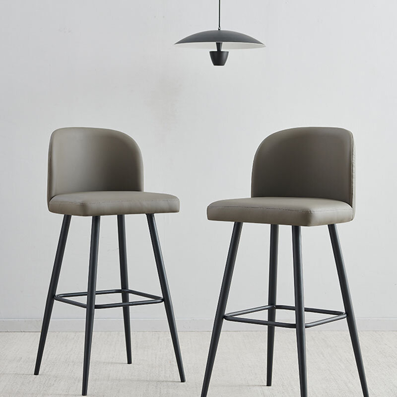 Cadeiras de couro ajustável com encosto, Cadeiras modernas do desenhador, Cadeiras portáteis, Tamborete contrário, Mobília home