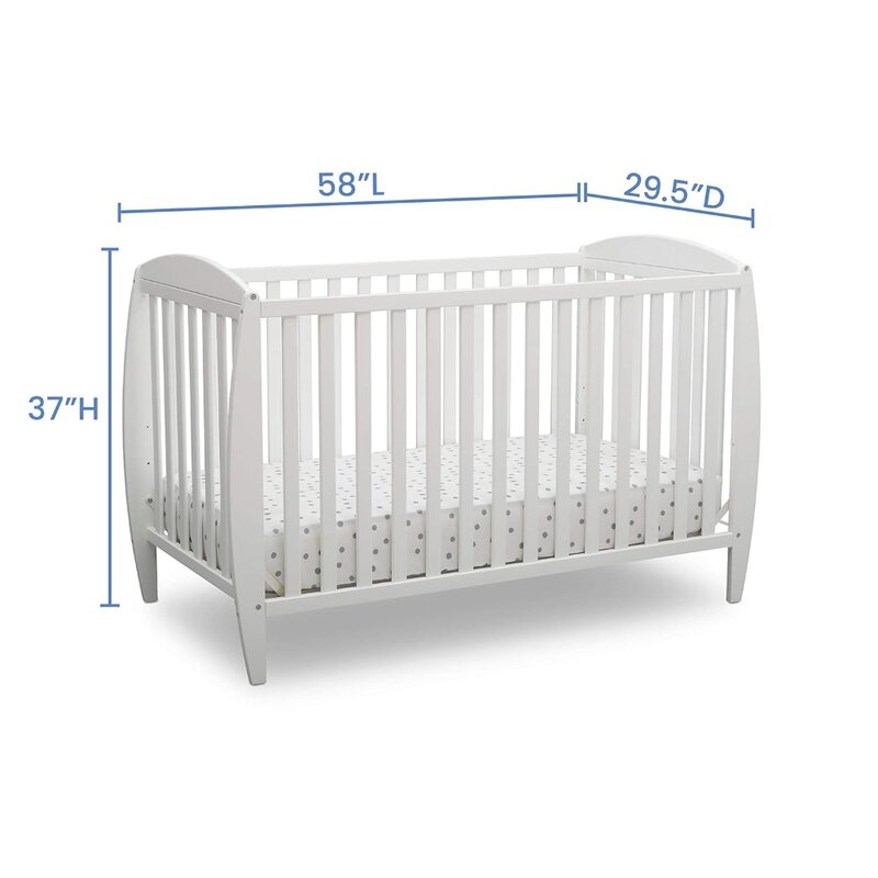 Alas tempat tidur bayi anak-anak, furnitur rangka tempat tidur bayi konversi 4-in-1