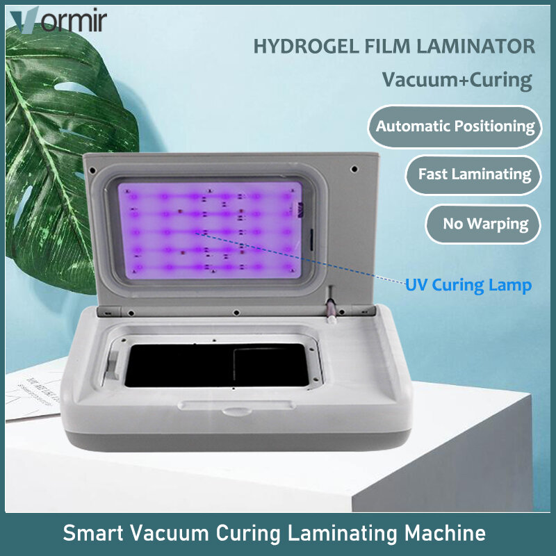 VORMIR Mesin Pelindung Layar Laminator Pengeringan UV Vakum untuk Film UV Ponsel TPU Alat Film Hidrogel Penghilang Gelembung