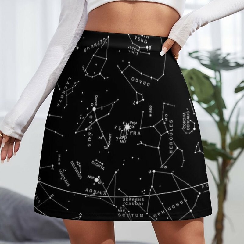 Mini jupe en jean pour femmes, vêtements de luxe, constellations
