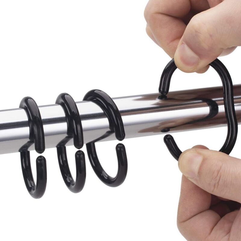 Plastic Buigbare Vervanging Voor Woonkamer Badkamer Ophanghaken Ringen Loop Clip Gordijnringen Gordijnhaak