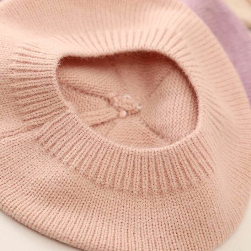 Chapeau en laine d'extérieur vintage pour enfants, accessoires pour bébés, bérets d'automne et d'hiver, bonnet pour fille