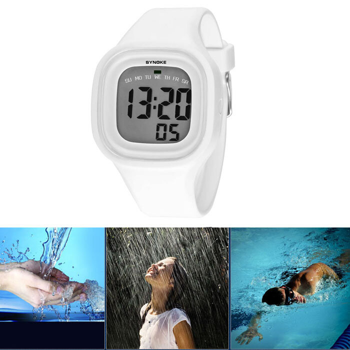 Relógio de pulso do esporte digital do silicone para homens e mulheres, relógios duráveis, luz conduzida, criança, menina, menino, WH