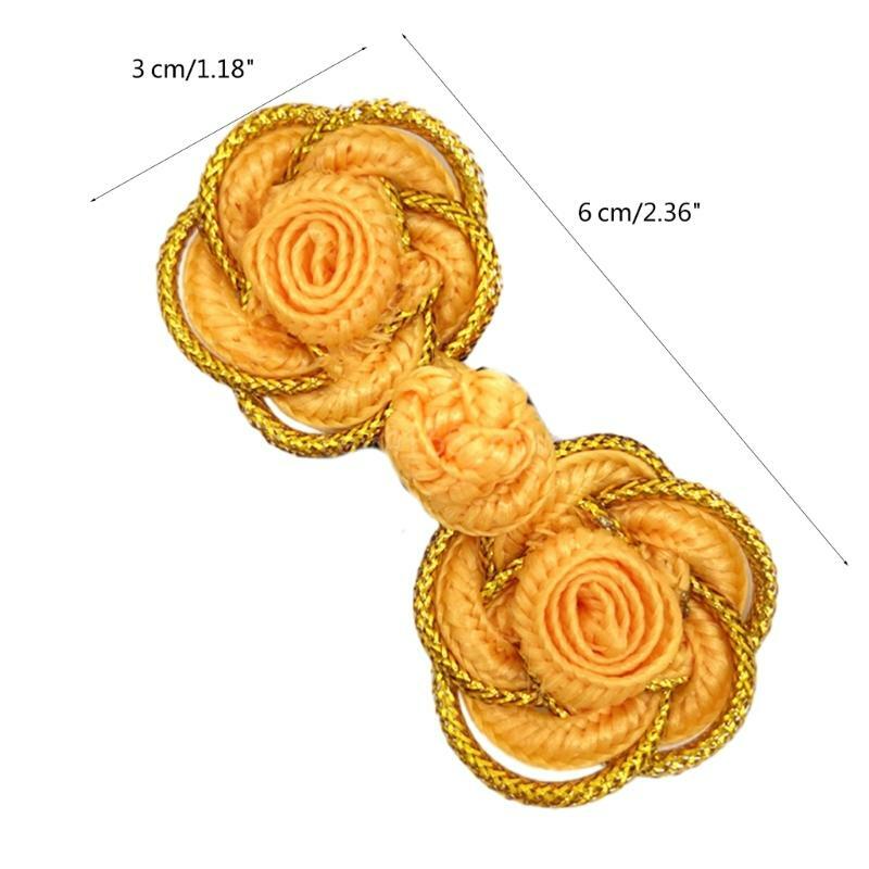치파오 개구리 단추 마감 바느질 장미 단추 DIY 바느질을 위한 패스너