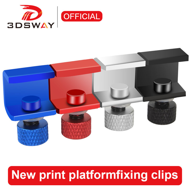 3dsway-piezas de impresora 3D, abrazadera de plataforma, placa de aluminio de vidrio Ultimaker UM Hotbed, Clip de fijación, retenedor de cama caliente, 4 uds, 8 Uds