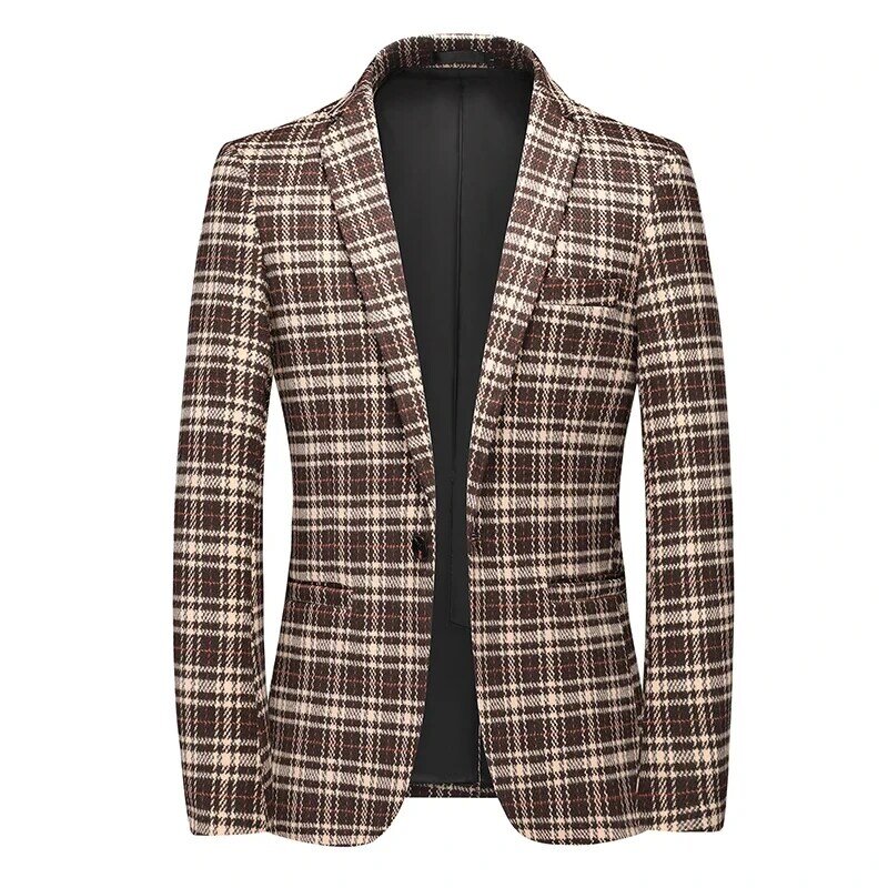 T20 Handsome men's wedding thin blazer young business casual spring and autumn ice blazer