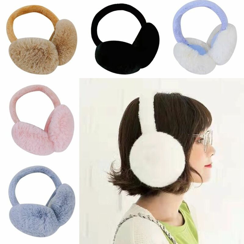 Fashion Ear Warmer Outdoor Cold Protection Faux Fur Ear-Muffs Soft Plush Earmuffs Foldable Earflaps Winter Warm
