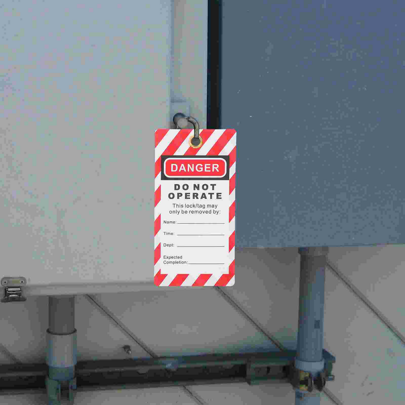 10 Pcs segnale di avvertimento di sicurezza blocca i kit di etichette etichette di riparazione dell'attrezzatura Pvc universale