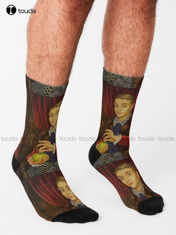 Boy With Apple Socks calzini divertenti personalizzati personalizzati Unisex adulti Teen Youth Socks comodi migliori ragazze sportive Cartoon Girls