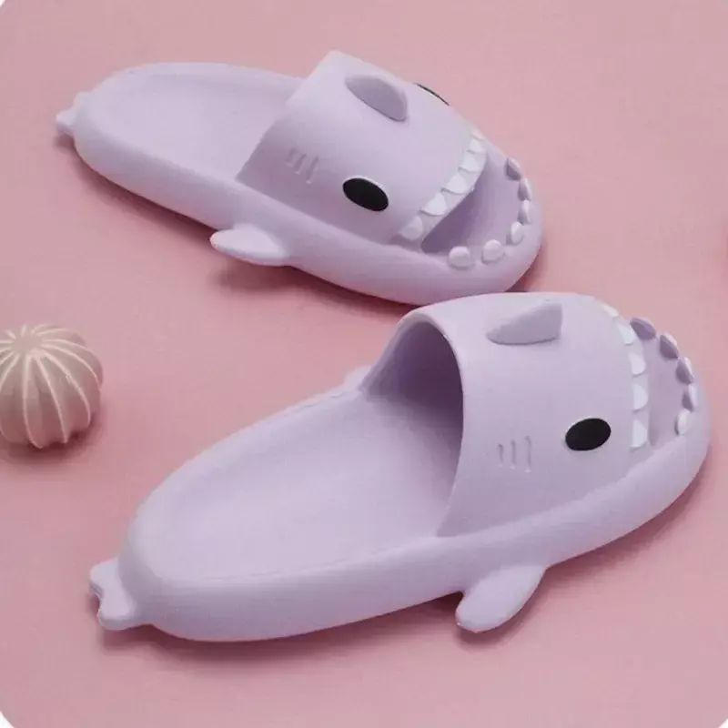 2023 New Summer Shark Slippers Women Slides Men Bathroom Flip Flops Home Anti-Skid Flat Shoes Outdoor Children's Funny Sandals
