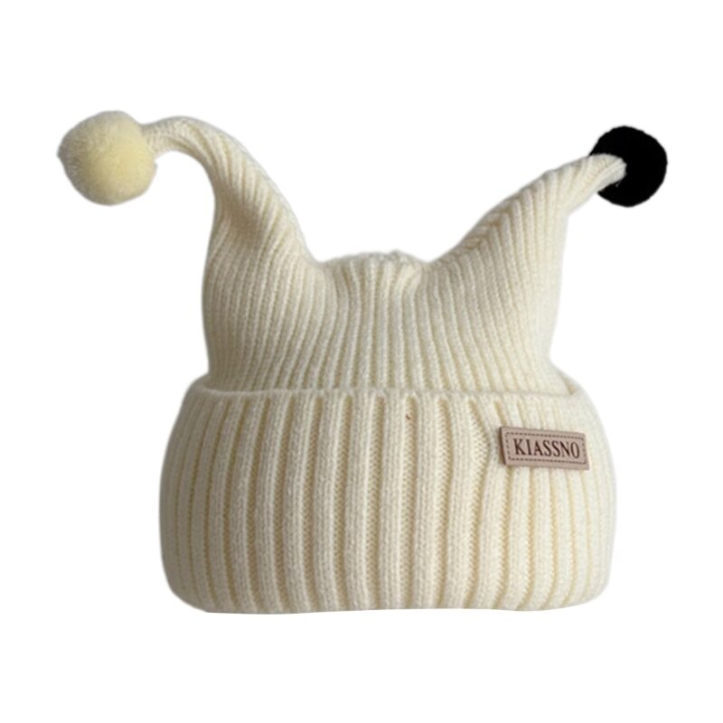 Bonnet en tricot confortable automne hiver couleur unie bonnet cadeau pour les tout-petits