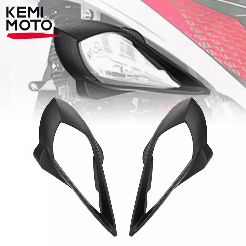 KEMIMOTO ATV Headlight Trim Covers 5TG-84166-01-00 for Yamaha Raptor 700 350 250 YFZ 450R 450X Wolverine 450 350