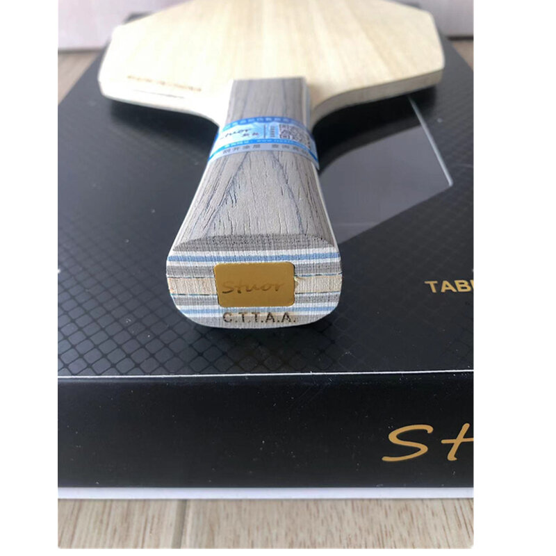 Stuor Sport Zeshoekige Tafeltennisracket Zeshoekige Bladen Blauw Koolstofvezel Opgebouwd Professionele Pingpong Paddle