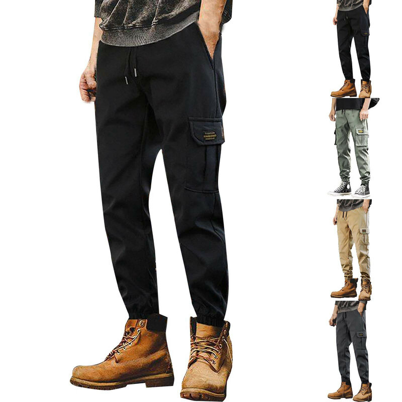 Pantaloni da lavoro da uomo primavera e autunno pantaloni con risvolto alla moda stile Casual e ampio con pantaloni Harem di grandi dimensioni