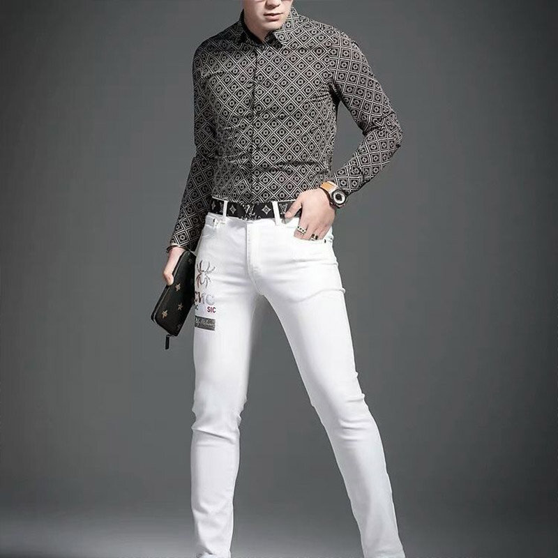 KPOP Fashion Style Harajuku Slim Fit top allentato Casual All Match Shirt stile coreano reticolo colletto a punta manica lunga Blusa