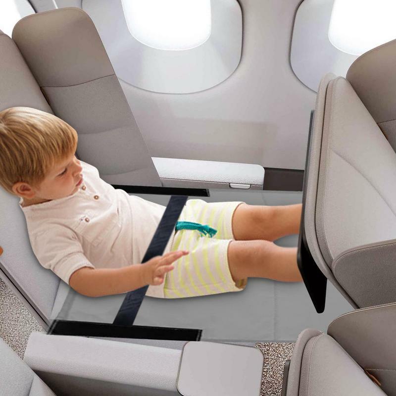 Cama de avião portátil para criança, camas Flyaway, descanso para os pés, rede para crianças, extensor de assento