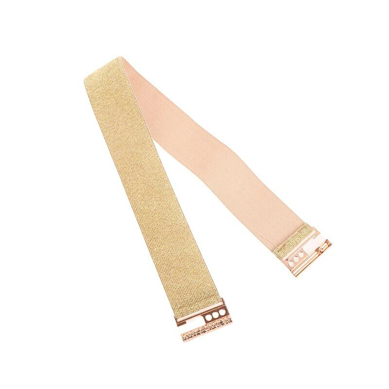1 pz cintura d'oro donna cintura decorativa elastico elastico vita larga sigillo piumino maglione con cintura gonna cintura gonna Versatile