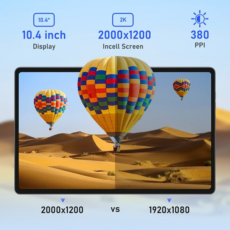 N-ONE NPad Plus Tablet PC 10,36 polegadas 2000x1200 FHD MT8183 8 núcleos Android 12 8GB RAM ROM 128GB 6600mAh Dual Wifi BT5.0