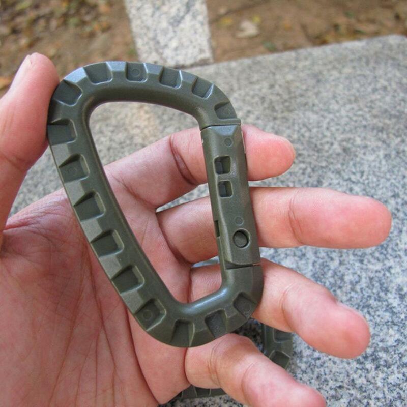5 pçs plástico escalada mosquetão d-ring chaveiro clipe gancho fivela de acampamento snap chaveiro anel conector escalada acessórios diy