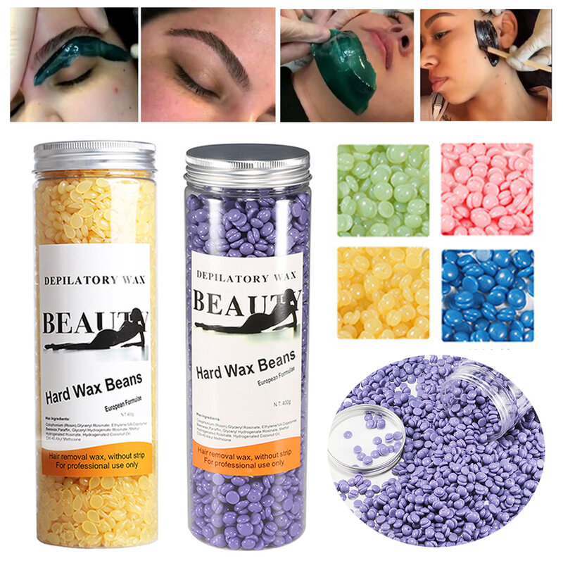 400g Hair Removal Wax Beans Professional Painless Depilatory Wax Heatable Hard Wax Beads For Body Beauty Hair Removal Supplies