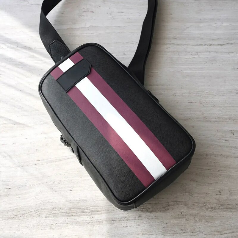 Luxus b Marke Brusttasche Herrenmode gestreiftes Design lässige Business-Handtaschen hochwertige Regeneration Umhängetasche Herren tasche