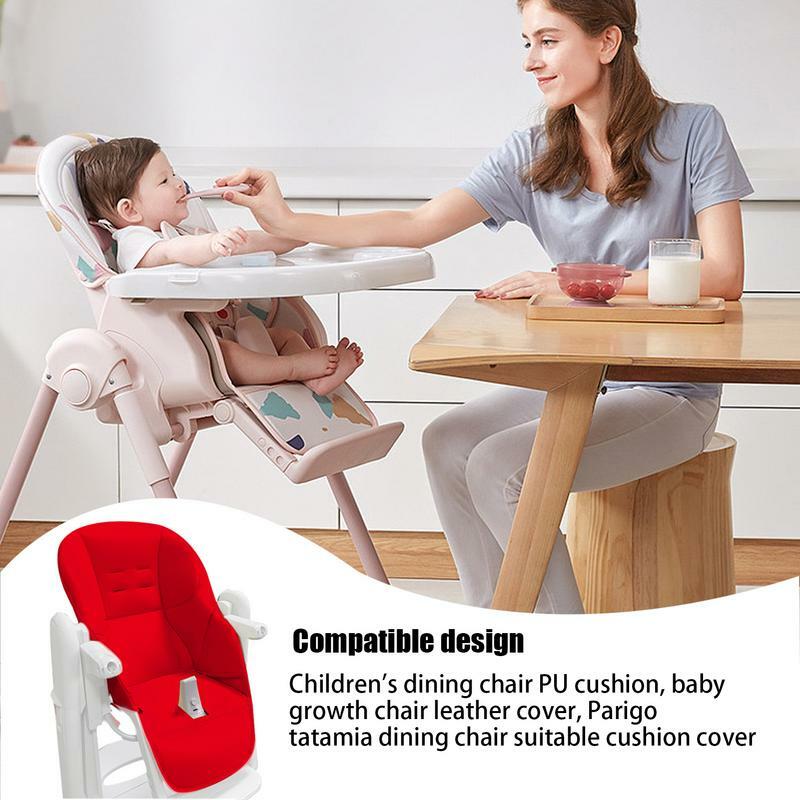 Wysokie krzesełko miękkie etui pokrywa ochronna poduszka ze skóry PU i gąbki wygodne chłopięce poduszka na siedzenie pokrowiec dla nowych rodziców